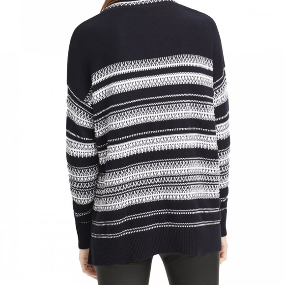 Vince. Oversized V-Neck Striped Sweater Size XS - Picture 4 of 13